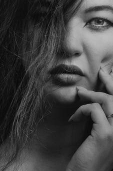 Free Stock Photo of Model Portrait in Monochrome