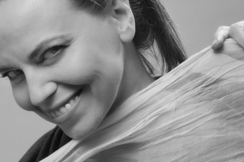 Free stock image of Smiling Woman - Black and White created by Alexander Krivitskiy
