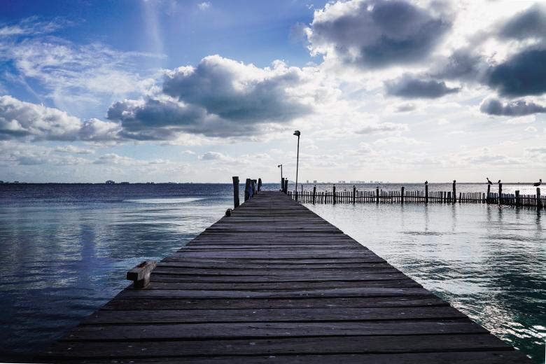 Free stock image of Pier at the ocean - Sunny day created by Aljoscha Laschgari