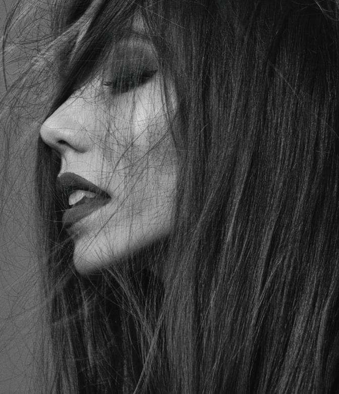 Free stock image of Model Profile - Dark Hair - Black and White created by Alexander Krivitskiy