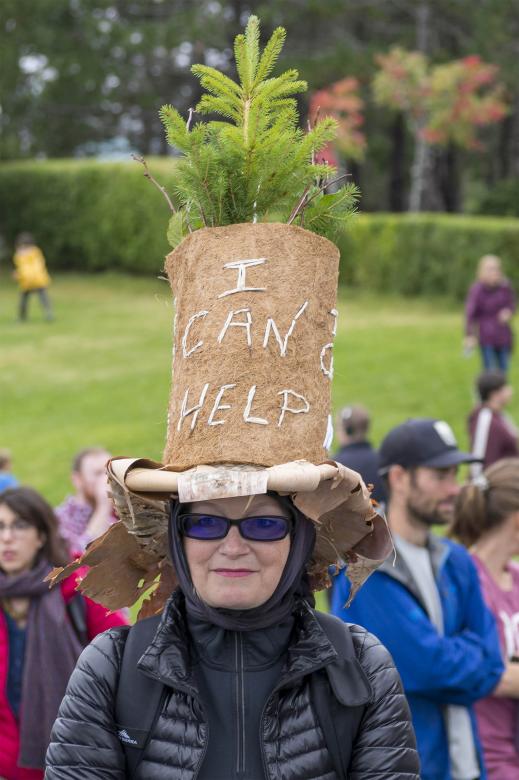 Free stock image of Lady in a hat at a climate protest created by Geoffrey Whiteway