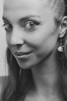 Free Stock Photo of Beautiful Woman - Portrait in Black and White