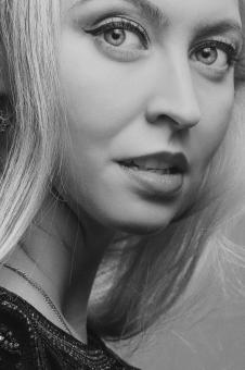 Free Stock Photo of Monochrome Woman Portrait
