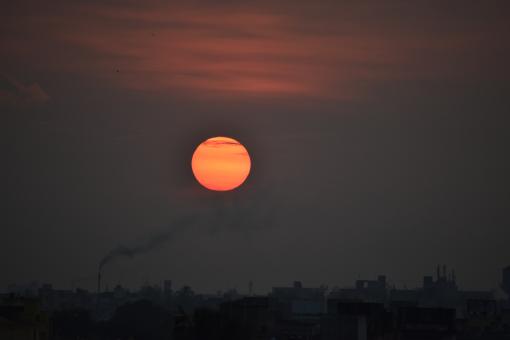 Orange Sun at Sunset - Free Stock Photo