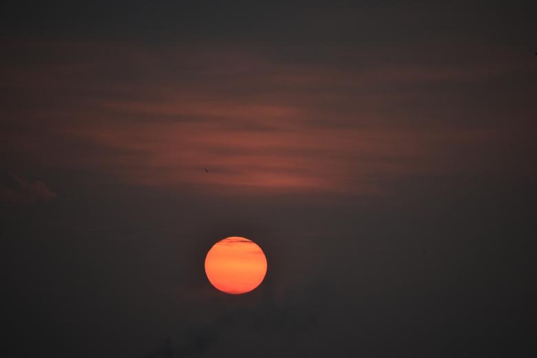 Free stock image of Red Sun at Dusk created by Rony Ghosh
