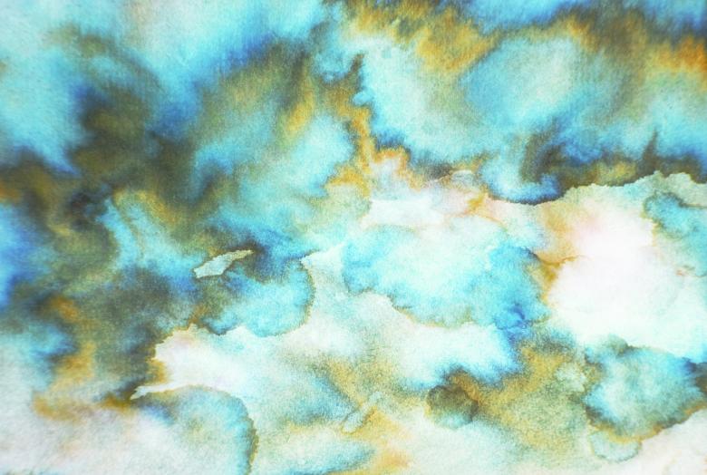 Free stock image of Blue and Yellow Watercolor Paint created by Nika Akin