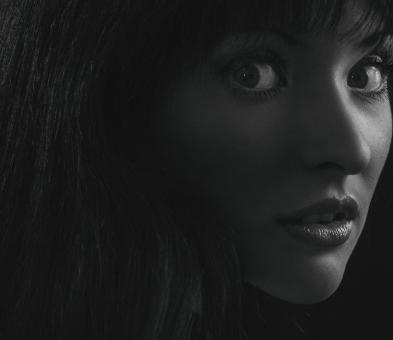 Free Stock Photo of Brunette Profile - Looking into the Lens