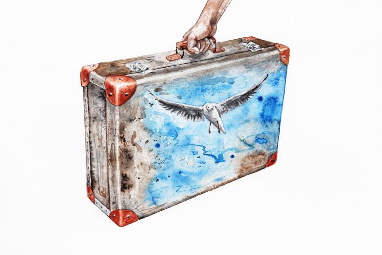 Free stock image of Painted Suitcase - Travel  Illustration created by Nika Akin