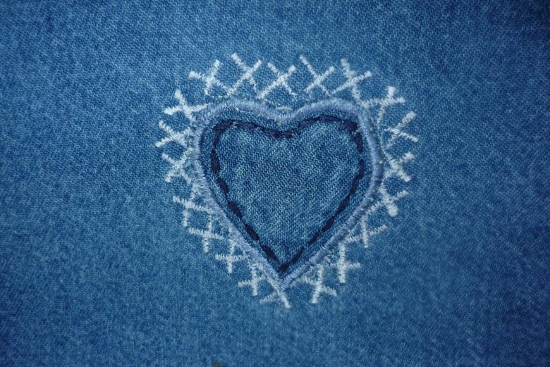 Free stock image of Jeans Heart Texture created by adam