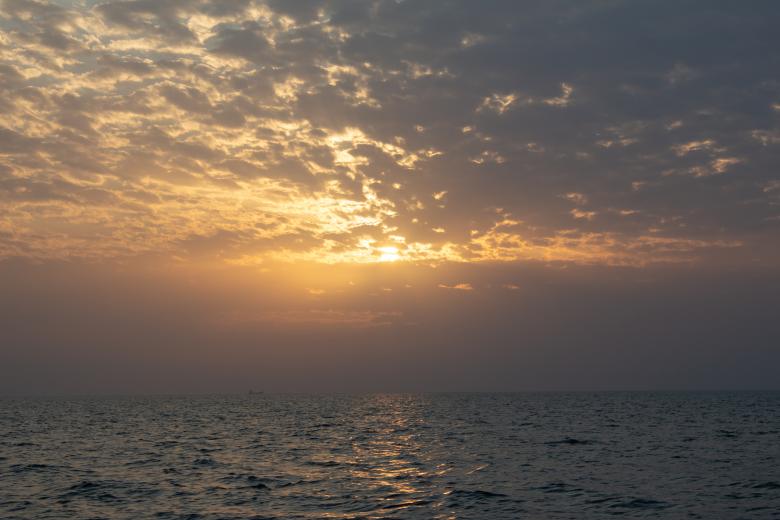 Free stock image of Sunset at the Sea in Dubai created by Mohammed Shamaa