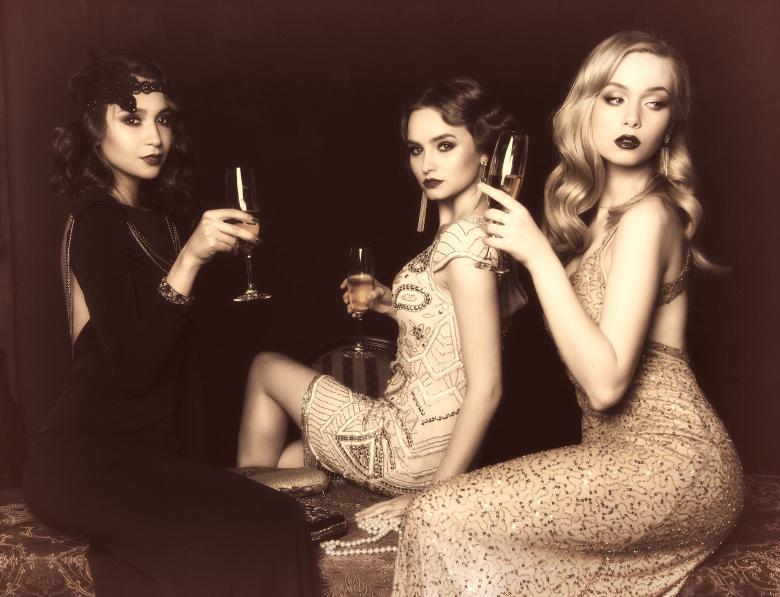 Free stock image of Three Ladies Drinking - Vintage Looks created by Jack Moreh