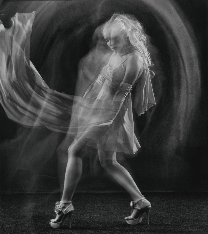 Free stock image of Dancing Girl - Multiple Exposure - Black and White created by Alexander Krivitskiy