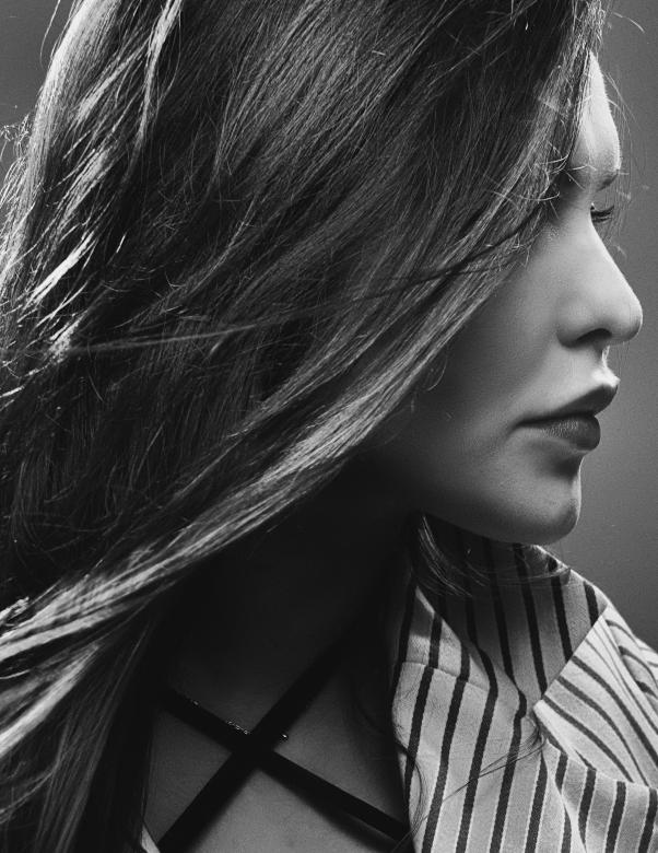 Free stock image of Dark Hair Model Profile - Monochrome created by Alexander Krivitskiy