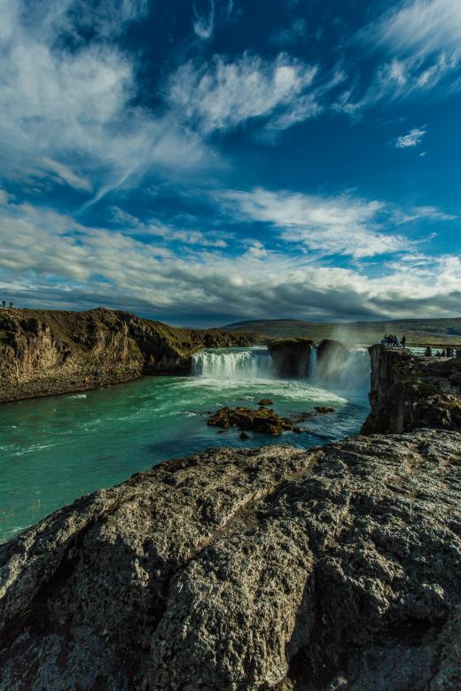 Free stock image of Beautiful Godafoss Waterfall in Iceland created by Bjorgvin