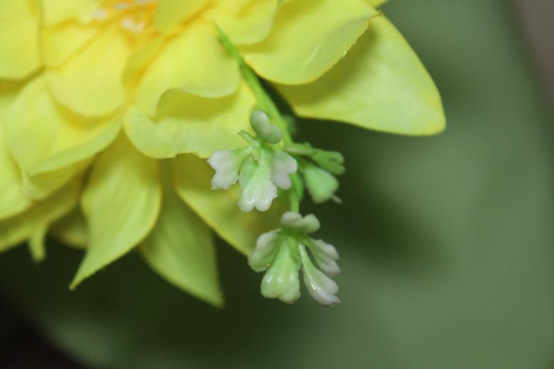 Free stock image of Yellow artificial flower (close-up) created by NomeVizualizzato
