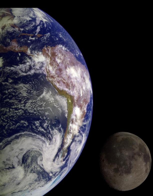 Free stock image of Earth and Moon from Galileo created by Bjorgvin