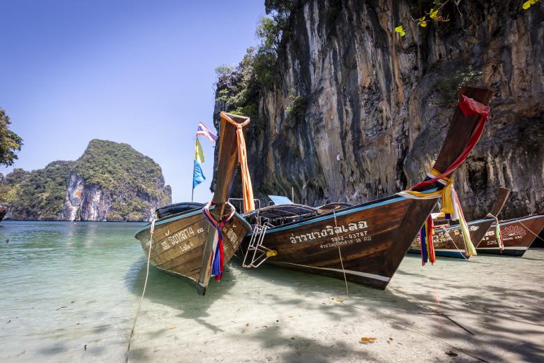 Free stock image of Thailand Boats on Beach created by Erik Karits