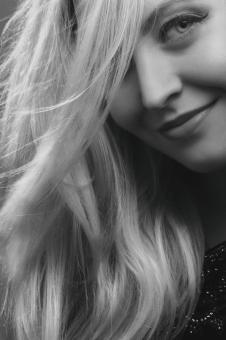 Happy Blond Girl - Monochrome - Free Stock Photo