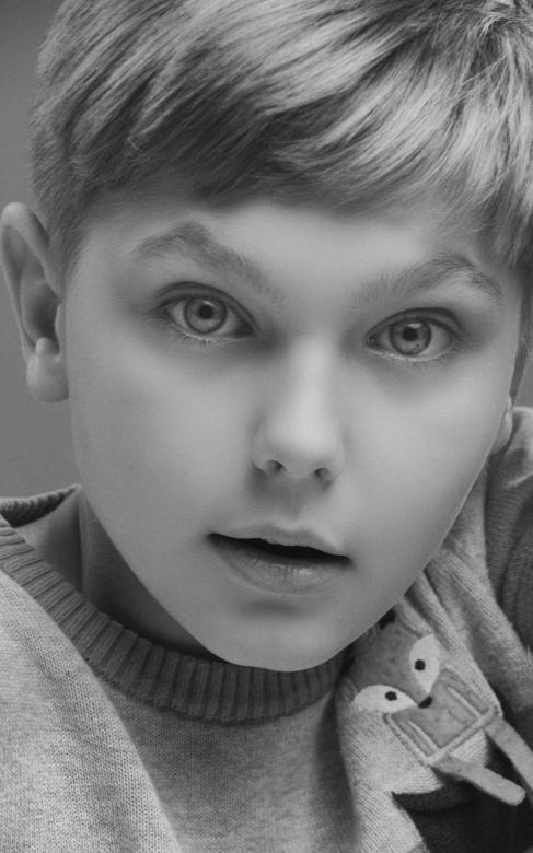 Free stock image of Young Boy Portrait - Black and White created by Alexander Krivitskiy