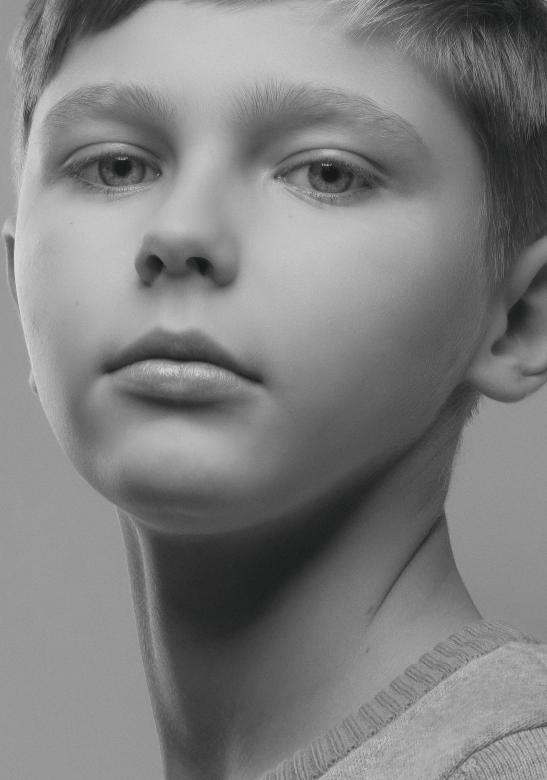 Free stock image of Boy Portrait in Black and White created by Alexander Krivitskiy
