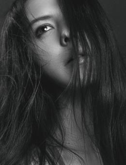 Free Stock Photo of Monochrome Portrait of Beautiful Girl