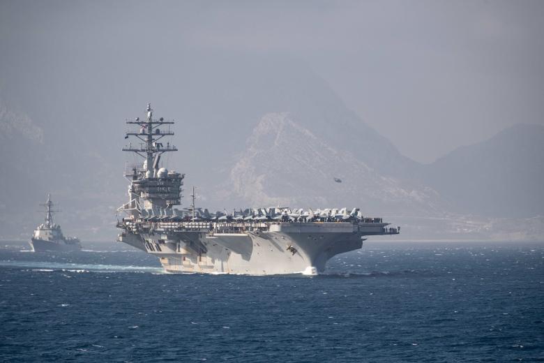 Free stock image of Aircraft Carrier at Sea created by StockMix