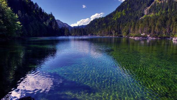 Free Stock Photo of Beautiful Lake in a Valley