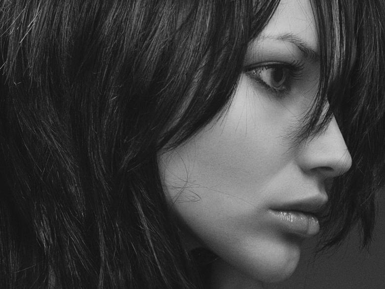 Free stock image of Female Profile Shot - Black and White created by Alexander Krivitskiy