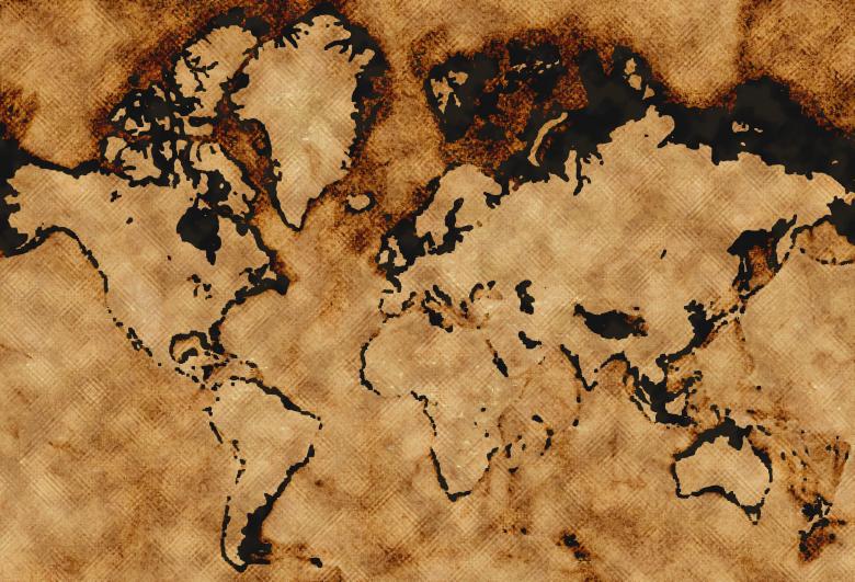 Free stock image of Burned earth map texture created by Sos
