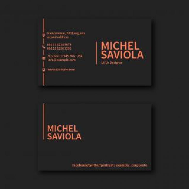 Free stock image of Dark Modern Business Card Layout created by Sos