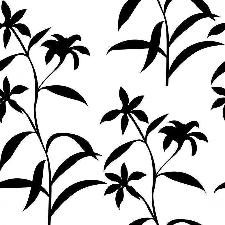 Free stock image of Black and White Seamless Floral Pattern created by Sos