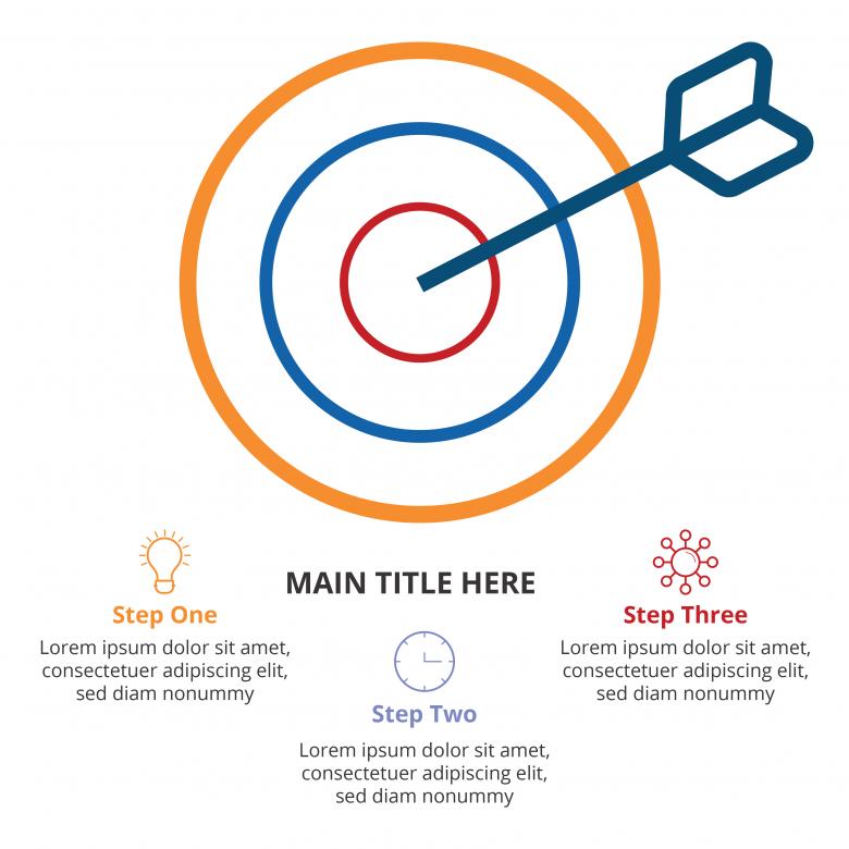 Free stock image of Light flat infographic with bullseye created by Sos