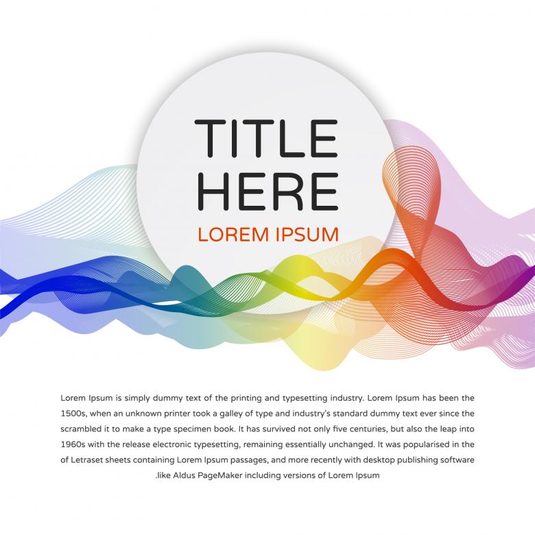 Free stock image of Rainbow Lines Tech Template created by Sos