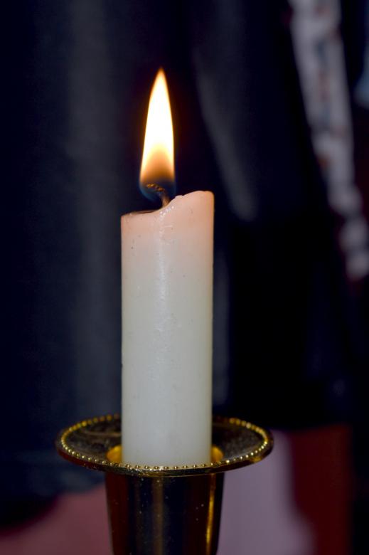 Free stock image of  Сandle in a beautiful candlestick created by NomeVizualizzato