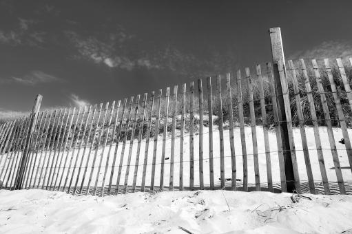 Barrier on beach - Free Stock Photo
