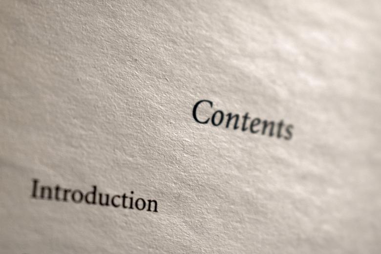 Free stock image of Contents - Introduction - Book created by NomeVizualizzato