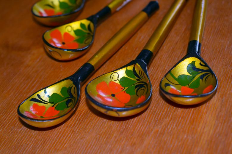 Free stock image of Five Spoons - Chochloma created by NomeVizualizzato