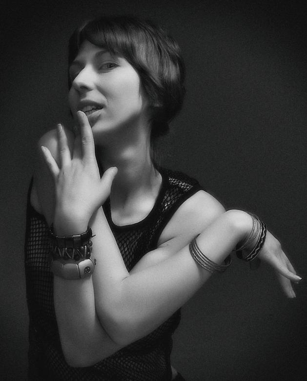 Free stock image of Girl  Twisting Hands - Monochrome created by Alexander Krivitskiy