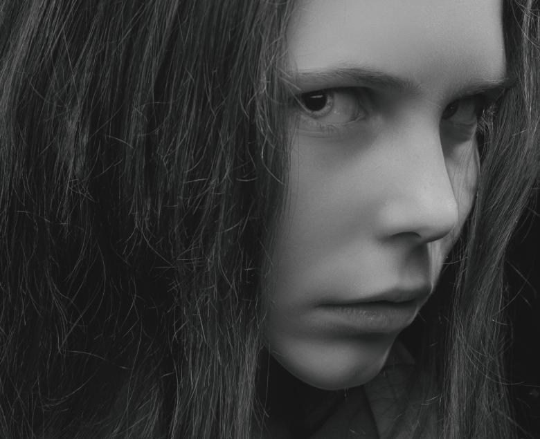 Free stock image of Girl Profile - Close Up - Monochrome created by Alexander Krivitskiy