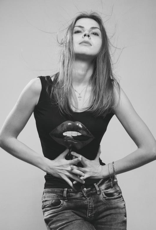 Free stock image of Young Female Posing - Black and White created by Alexander Krivitskiy