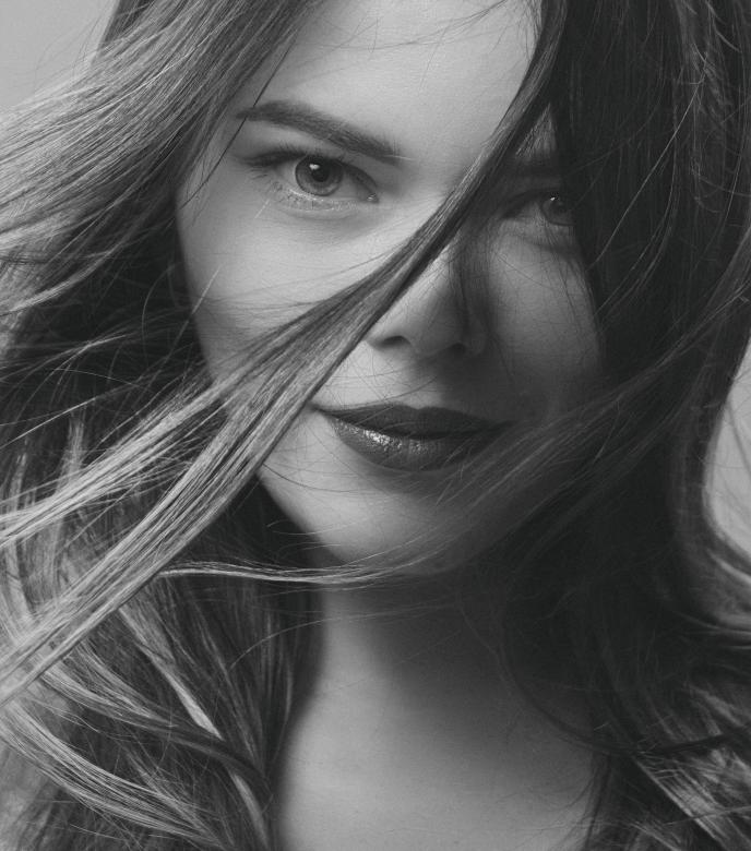 Free stock image of Monochrome Female Portrait created by Alexander Krivitskiy