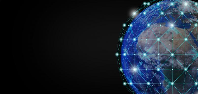 Free stock image of Global Network Concept - World with Mesh - With Copyspace created by Jack Moreh