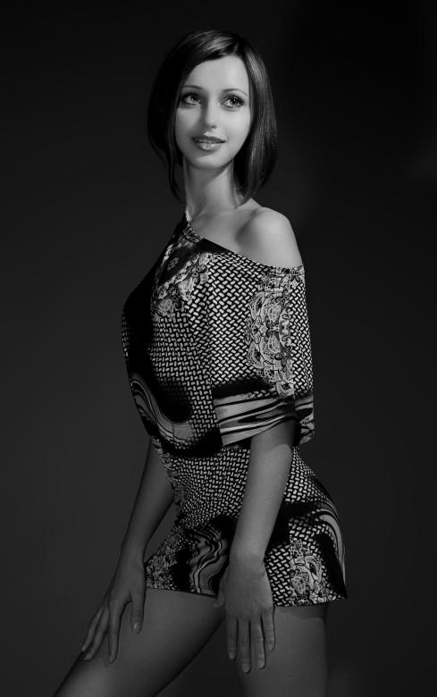 Free stock image of Fashion Model Posing - Black and White created by Alexander Krivitskiy