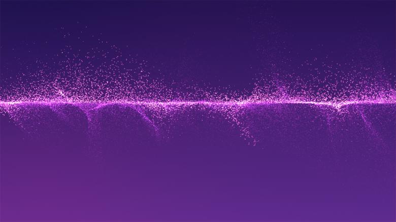 Free stock image of Flying particles on a colorful background created by Alen