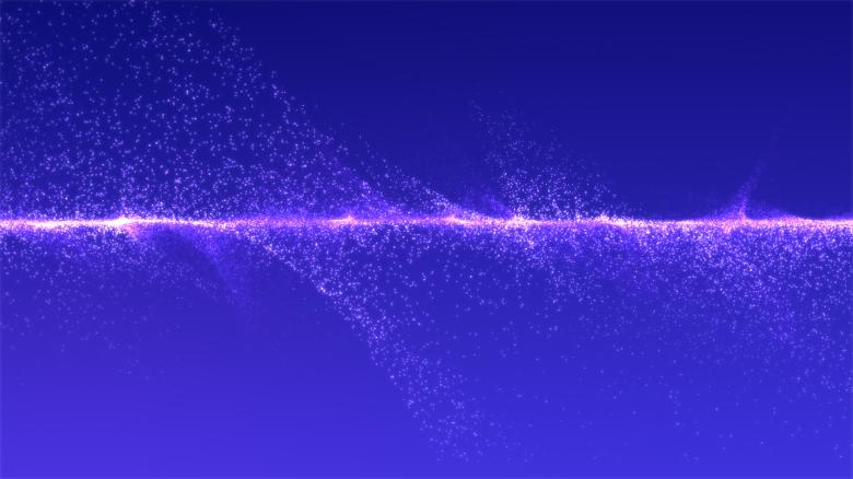 Free stock image of Flying particles on a blue background created by Alen