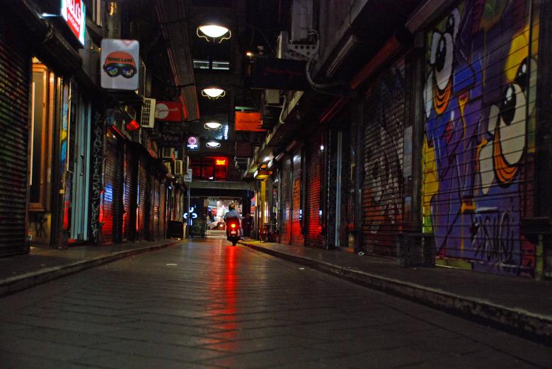 Free stock image of Melbourne Lane at Night created by Paul Macallan