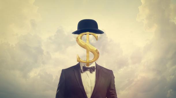 Greed Concept - Businessman with Dollar Sign for a Head - Free Stock Photo