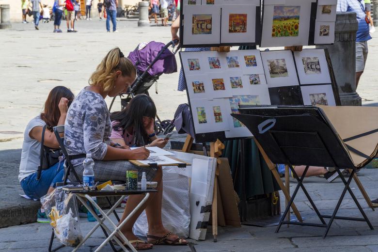 Free stock image of Street Painter in Florence created by Geoffrey Whiteway