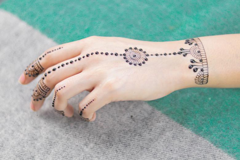 Free stock image of Henna Design on Female Hand created by Mehndi Training Center