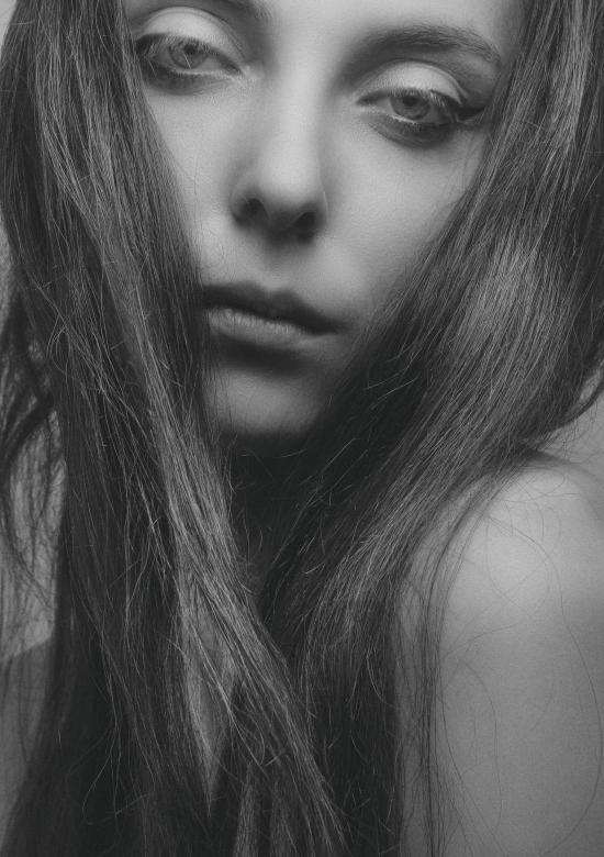 Free stock image of Monochrome Female Portrait created by Alexander Krivitskiy